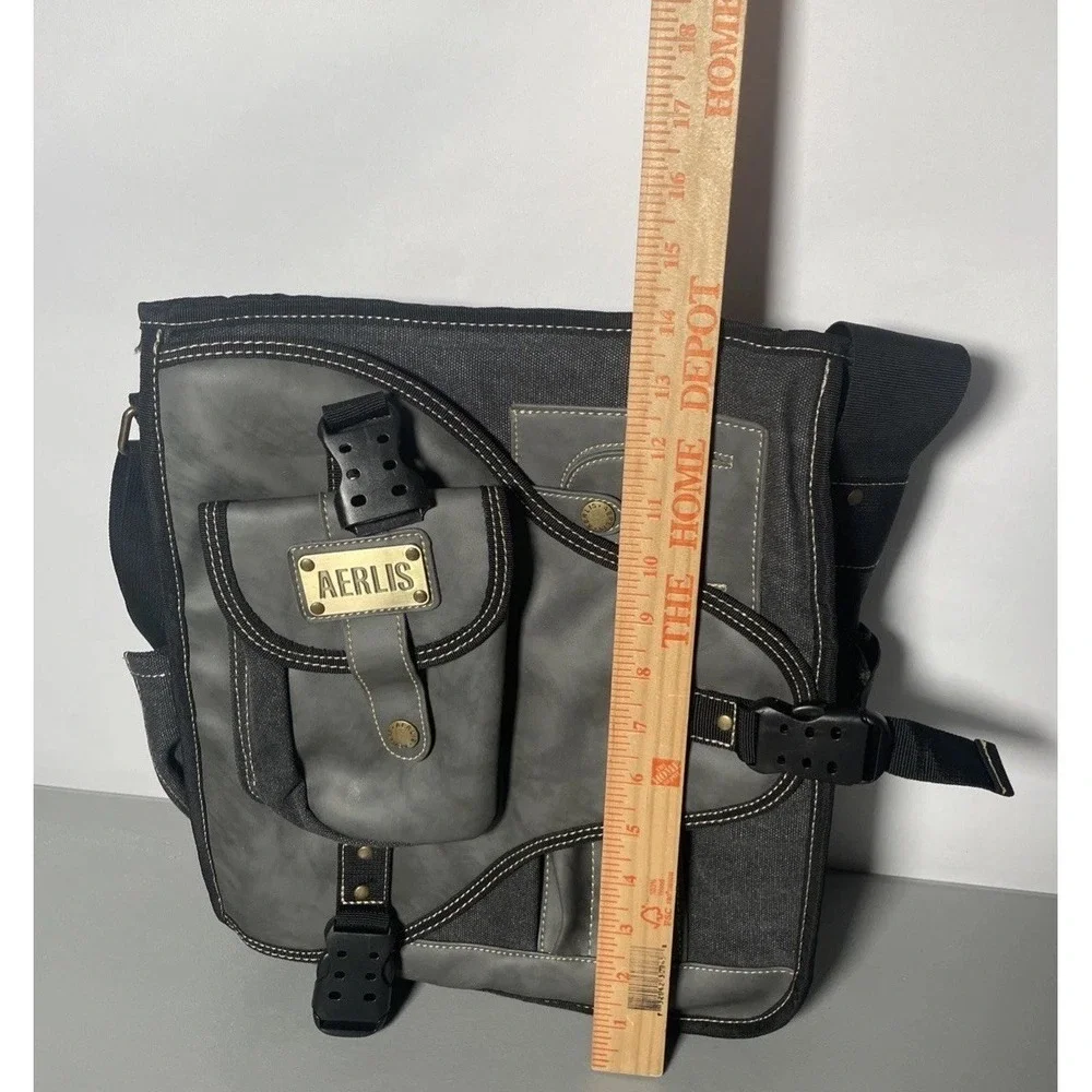 Aerlis Recreational Gray Messenger Backpack